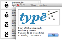 Type 3.2 font generator - glyphs wizard